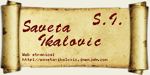 Saveta Ikalović vizit kartica